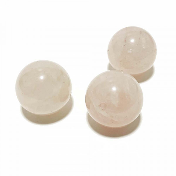 20 mm. Perle ronde quartz rose naturel