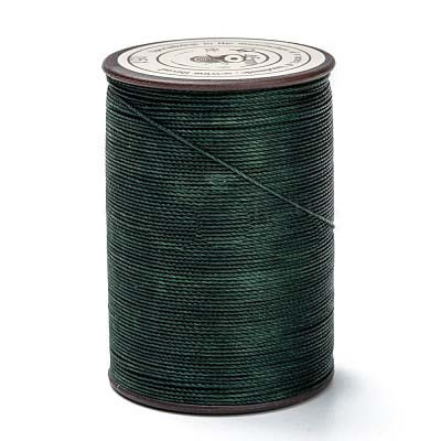 160 m. Bobine cordon coton ciré 0,45 mm. Vert foncé