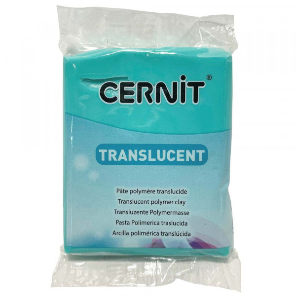 56 g. Cernit polymère translucide. Émeraude 620