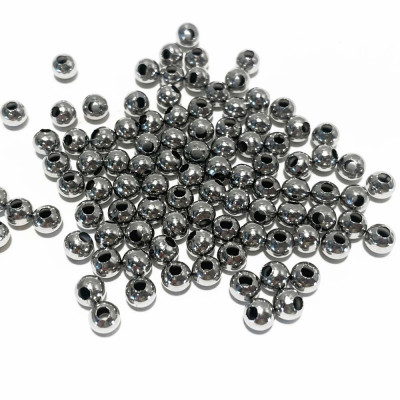 100 p. Perles acier inoxydable 5 mm.
