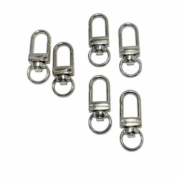 Mousqueton pivotant argenté 34 *14 Sac et porte clé