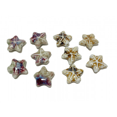 20 mm. Perle céramique. Étoile de mer 20 mm. Perle céramique. Étoile de mer