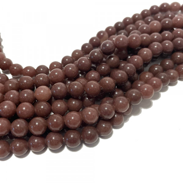 8 mm, perles aventurine violine. Le fil 46 p.