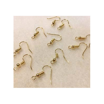 10 crochets d'oreille enmaéricaines, métal doré