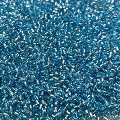 225 g. Perles de rocaille 2 mm. Bleu azur