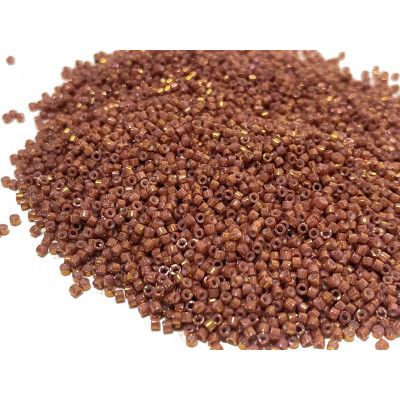 5 g. Perles miyuki delica 11/0, vieux rose iris. 1016