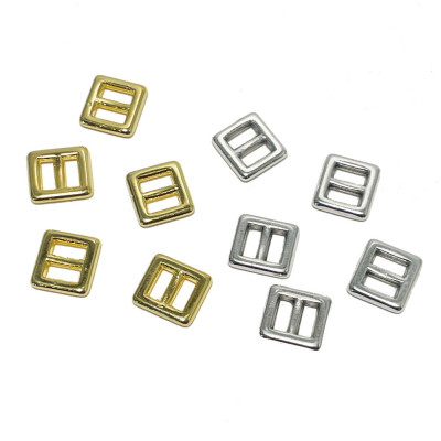 10 mm. Intercalaire carré. Zamac inoxydable. Barre centrale. Accessoire création bijoux