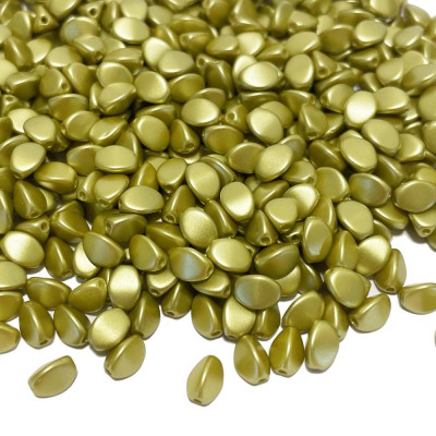 100 perles, albâtre, pinch de 5*3 mm. Vert citron