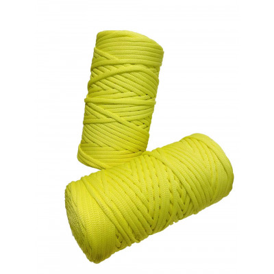 5 mm. 100 m Corde polyester jaune fluo. Crochet er Macramé. Corde pour faire des sacs au crochet. 5 mm. 100 m Corde polyester jaune fluo. Crochet er Macramé. Corde pour faire des sacs au crochet.