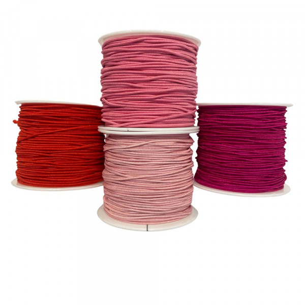 1 mm. Cordon élastique de couleur. 21 m