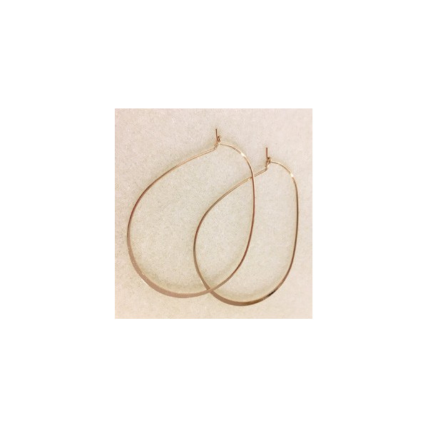 2 Supporst boucle d'oreille, ovale, laiton or