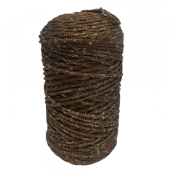 200 m. Corde polyester 3 mm chocolat or