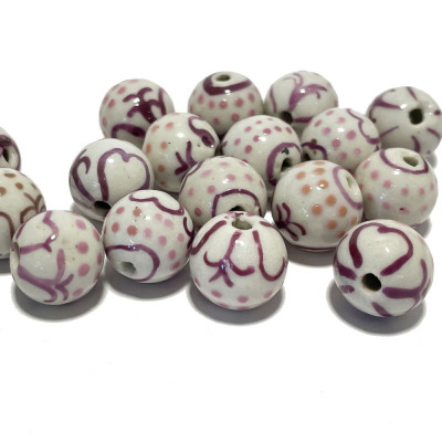 14 mm. Perle en céramique...