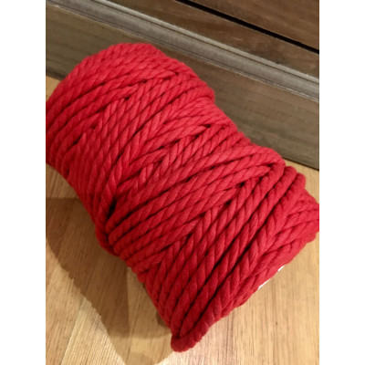 4,5 mm Corde coton recyclé, rouge, 55 m
