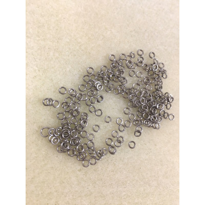 4 g. anneaux ouverts métal, 2 mm
