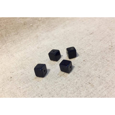 Pierre de sable - perle cube 6 mm