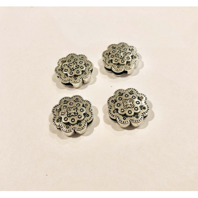 Passant fleur diam 1,8 cm. Zamac.