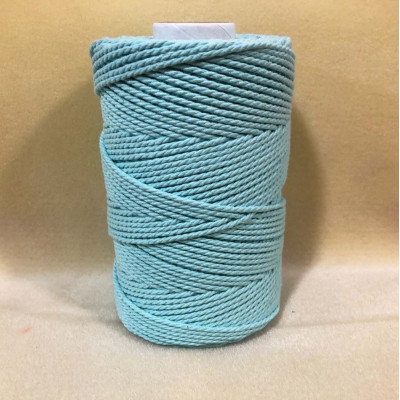 1,5 mm. 150 m de cordon coton - bleu clair