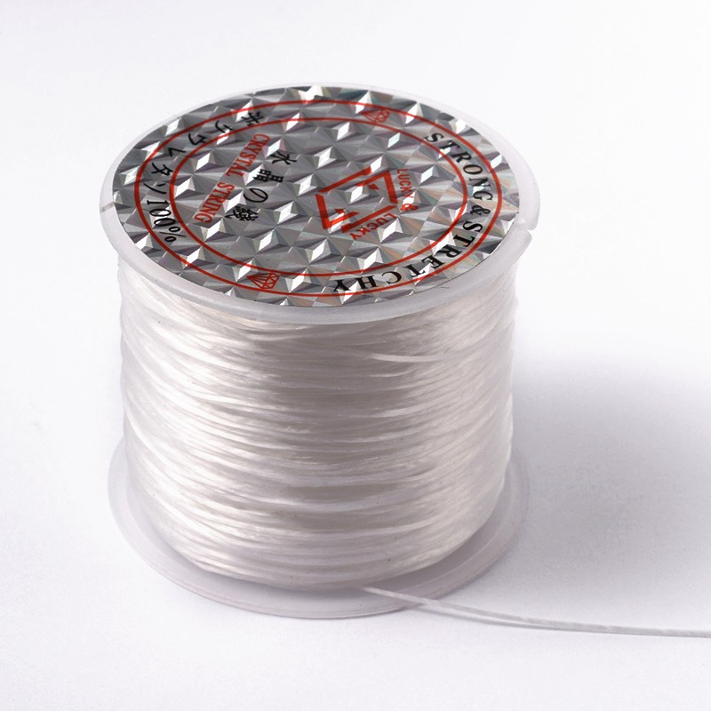 Fil nylon elastique pour collier fil nylon 0,8 à 1mm