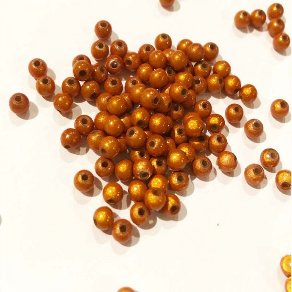 100 p. 6 mm. Perles magique. Cuivré