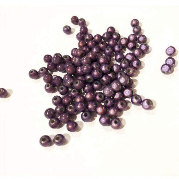 100 p. 6 mm. Perles magique. Violet