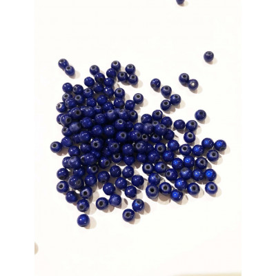 100 p. 6 mm. Perles magique. Bleu roi