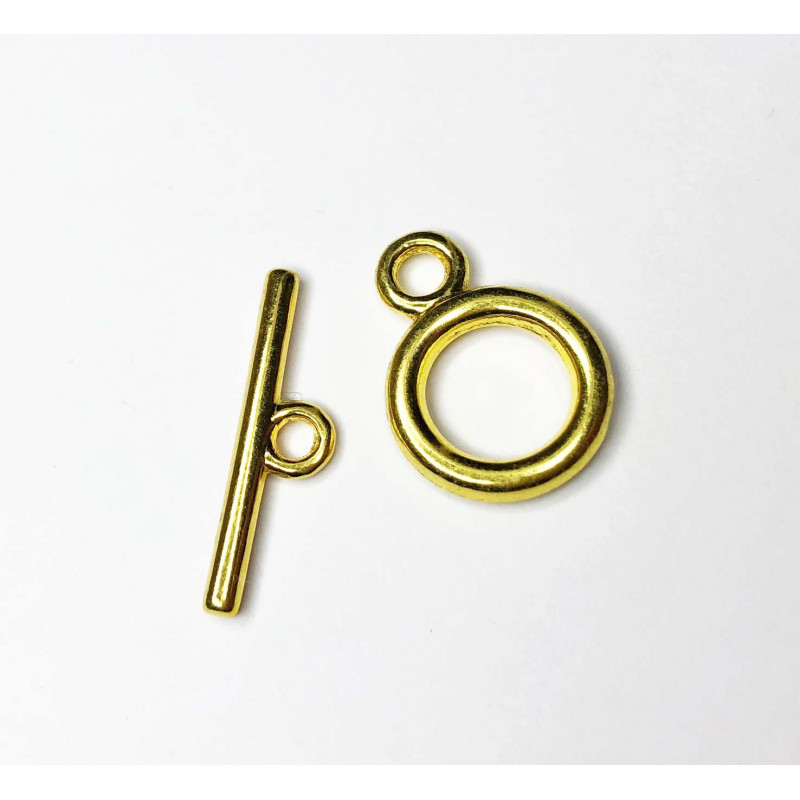 Fermoir bijoux - lot de 10 fermoirs anneau à ressort 7mm dorés pour collier,  bracelet