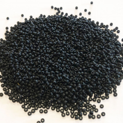 5 g Miyuki seed beads 11/0, noir mat
