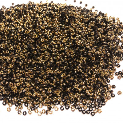 5 g Miyuki seed beads 11/0, noir or