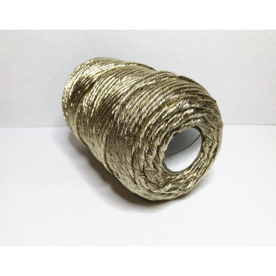 50 m, corde metallique doré. 3 mm