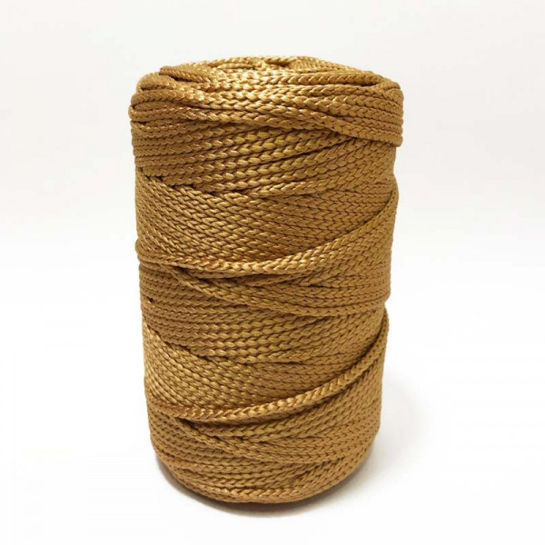 Bobine de corde dorée, nylon. 100 mètres. Pour macramé, crochet et brico  déco.