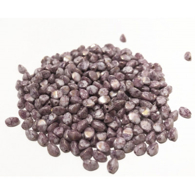 100 perles, albâtre, pinch de 5*3 mm. Marbré violet