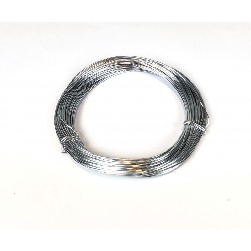 Rouleau de fil d'aluminium pour fabrication de bijoux. Diamètre 1 mm. Fil  pour création wire wrapping.