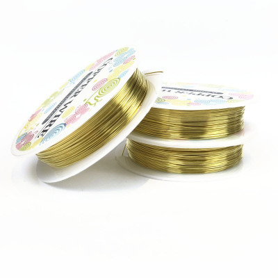 Fil de cuivre. 0,5 mm. Or. 10 mètres