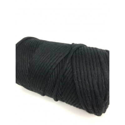 100 m. Coton peigné 3 mm couleur noir