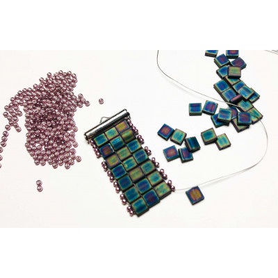 Tila beads, cuivré. 5*5*1,9 mm