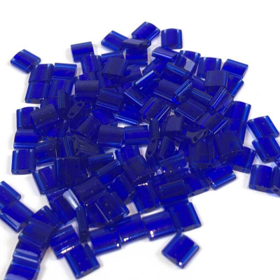 Tila beads, bleu roi. 5*5*1,9 mm