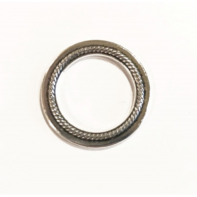 27 mm, anneau stries, alliage argenté