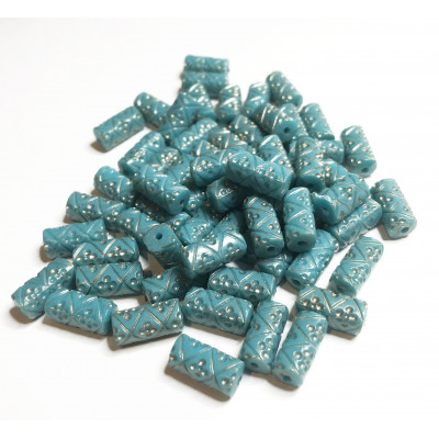 20 tubes 12 mm, turquoise