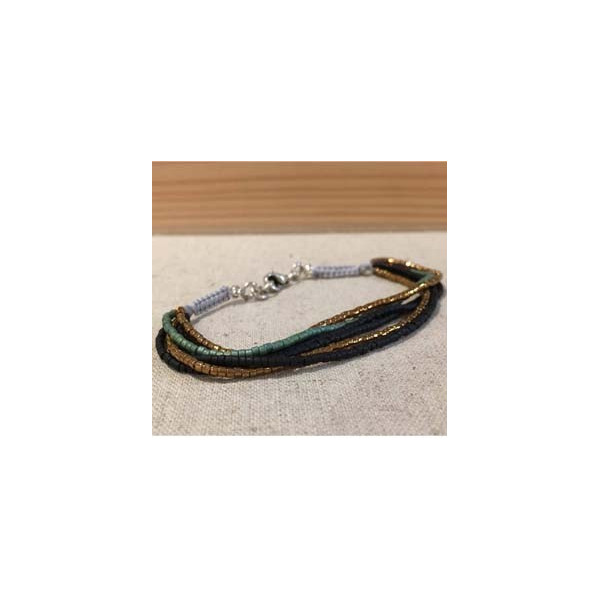 Bracelet multirang, Miyuki. 17,5 cm