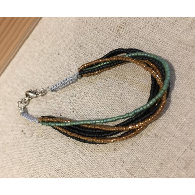 Bracelet multirang, Miyuki. 17,5 cm