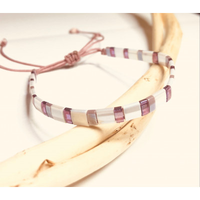 Tila beads, ivoire brillant, 5*5*1,9 mm