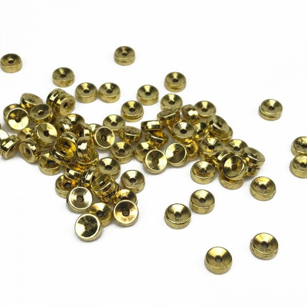 40 perles séparateurs, rondelles en alliage doré diam 5*2 mm.
