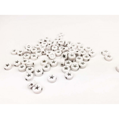 10 perles acrylique, 10 mm, aléatoires