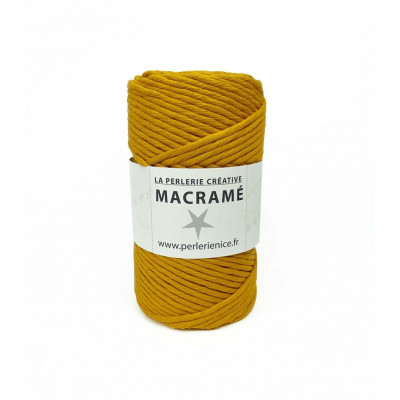 115 m, corde coton 3mm,moutarde. 1 bobine