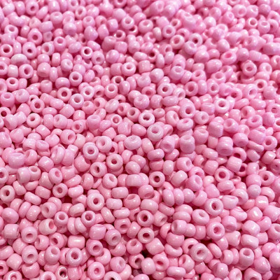 3 mm, 40 g rocailles, verre, rose 3 mm, 40 g rocailles, verre, rose