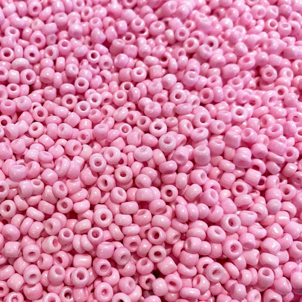 3 mm, 40 g perles de rocaille, verre, rose