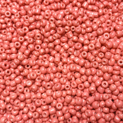 3 mm, 35-40 g rocailles, rose corail 3 mm, 35-40 g rocailles, rose corail