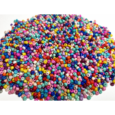 3 mm, 35-40 g rocailles, multicolore vif