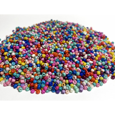 3 mm, 35-40 g rocailles, multicolore vif